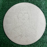 Premarked MDF for Lippan Art Mandala Art For Home Decor Engraved Painting MDF Base for DIY Decorations, Festival Gift, Wedding Decorations