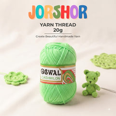 Oswal Cashmilon Yarn Thread – 20g ( Neon Green Colour )