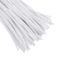 Pipe Cleaners for Crafts White Color Pack of 100 jg