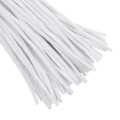 Pipe Cleaners for Crafts White Color Pack of 100 jg