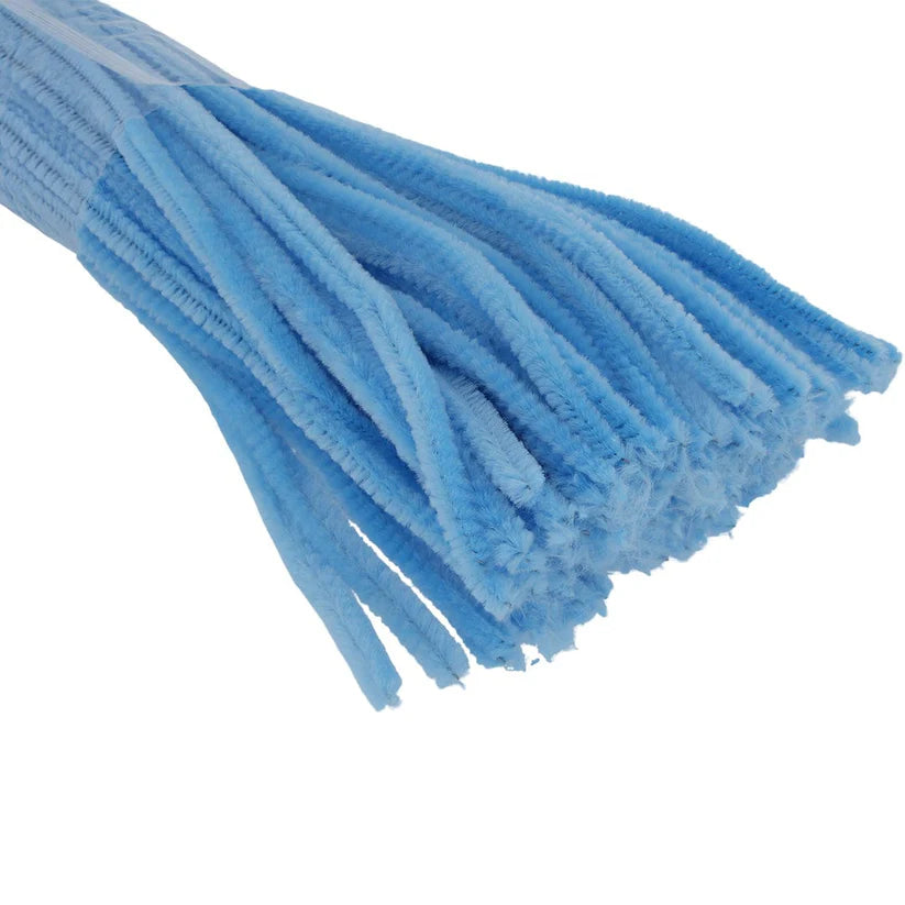 Pastel Blue color Pipe Cleaners, Pipe Cleaners Craft, Arts and Crafts for Kids, Crafts, Craft Supplies, Art Supplies (pack of 100)