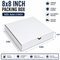 8x8 inch white packing box