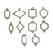 Antique Resin Rakhi Bezels(10 pcs) Mixed Shape