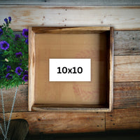 10X10 ACRYLIC TEAK WOOD FRAME