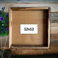 Square Teak Wood Polished Floating Frame with Transparent Acrylic Base for Resin & Flower Preservation (12x12 inch)
