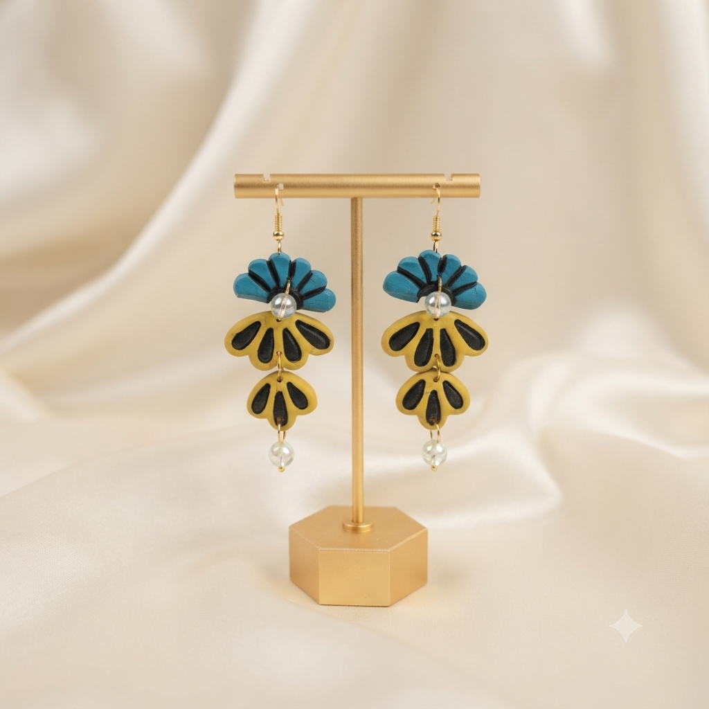 Handmade Jewelry Earring, Polymer clay B2-10