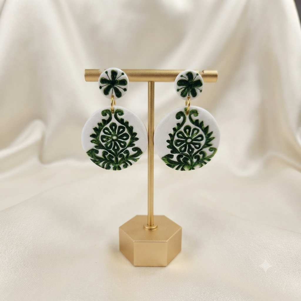 Handmade Jewelry Earring, Polymer clay B1-31