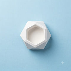 Geometric Concrete Planter – Hexagon Faceted Cement Pot for Succulents & Candles