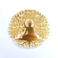 Kalpavruksha Mahavir Bhagwan(God Swami) Acrylic Cutout - Golden