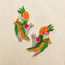 Parrot Patch Pair – Handmade Zardozi Thread Work Tota Applique for Dupatta, Lehenga & Craft (Set of 2)