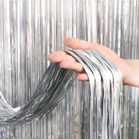 Silver Foil Curtain for Party Decoration (pack of 2)