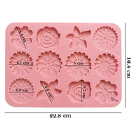 Multi Flower 12 cavity big candle / chocolate mould