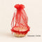 Mini Woven Basket with Red Organza Bag | Return Gift, Wedding Favour & Hamper Basket (9.5 cm)