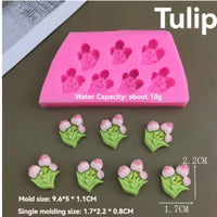 7 cavity tulip mini bouquet candle mould