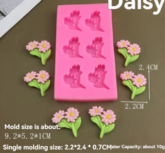 6 cavity mini daisy bouquet embed mould