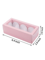 Pink Gift Box with Clear Sleeve (6.4" x 2.8") best for Laddu Candle Box