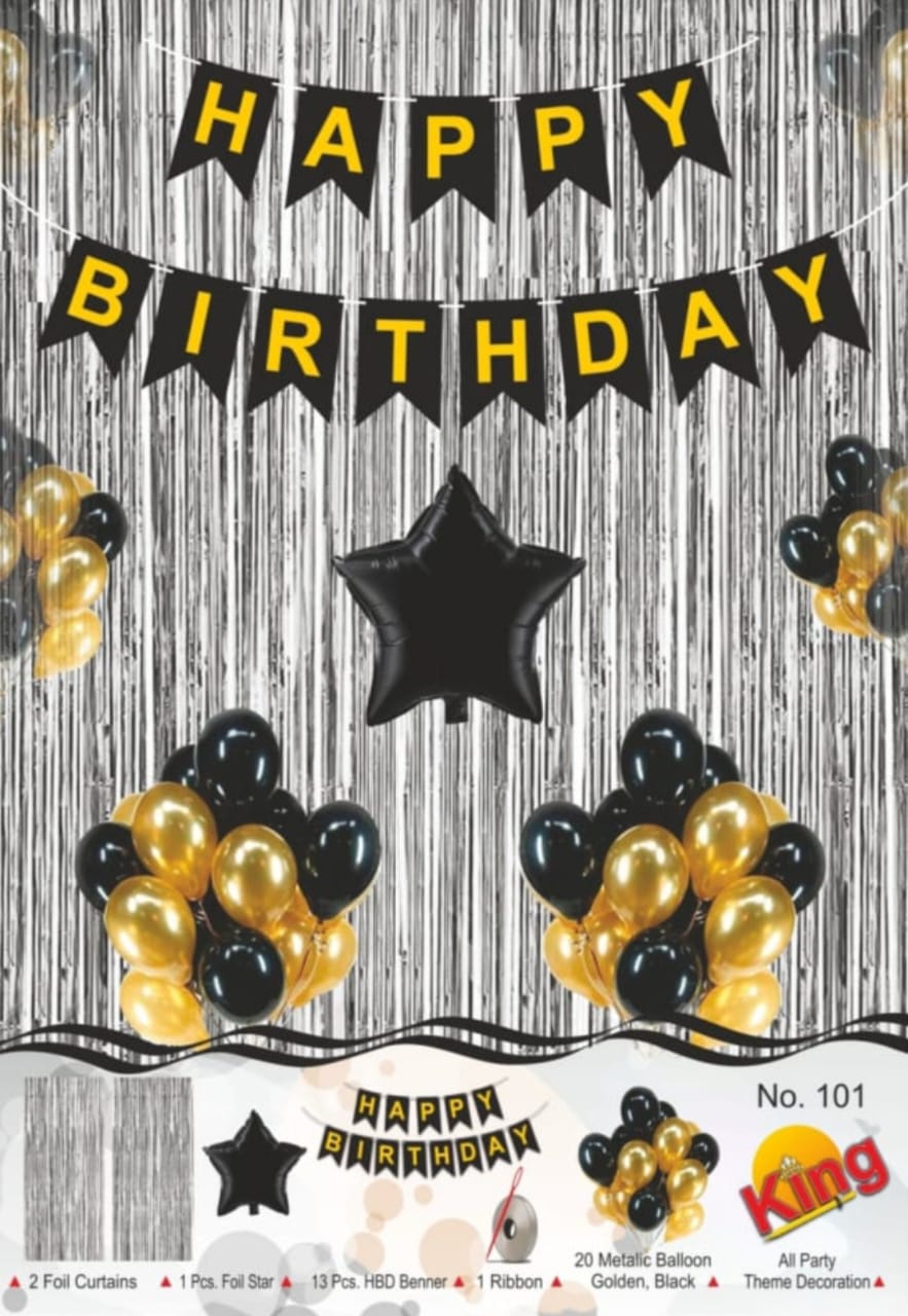 Silver, gold & black color theme combo kit