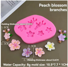 6 cavity mini floral embed mould