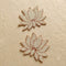 Pearl Lotus Patch Set of 2 – Handmade All-Pearl Beaded Applique with Rose Gold Outline for Bridal Wear, Dupatta & Craft