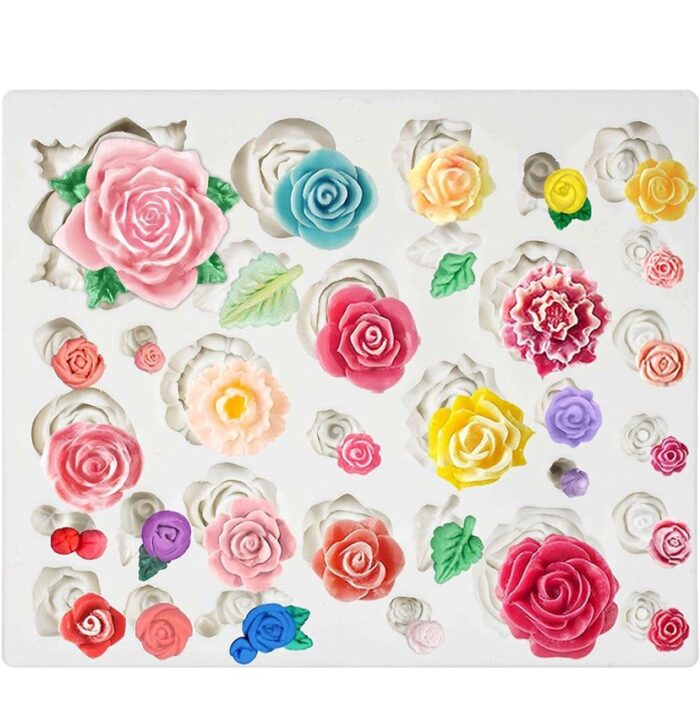 32 cavity embed flower candle mould