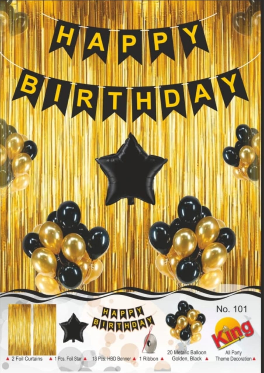 Golden & black theme birthday