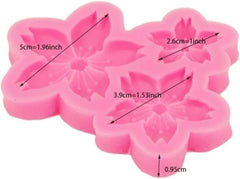 3 cavity sakura flower candle mould