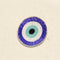 Mini Evil Eye Beaded Patch – Handmade Purple & White Nazar Applique for Earrings, Jackets & Craft