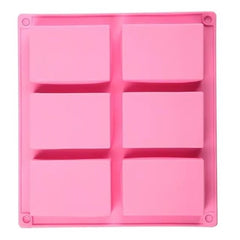 6 Cavity Rectangle Silicone Soap Mould for Handmade Soap Making Resin Casting Wax Melts and DIY Craft Projects