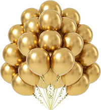 Golden Metallic Balloons for Birthday & Party Decoration (pack of 25)