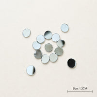 Small Round Mirror Pieces 1.2 cm | Glass Mirrors for Lippan Art, Mandala, Resin & DIY Craft