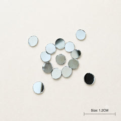 Small Round Mirror Pieces 1.2 cm | Glass Mirrors for Lippan Art, Mandala, Resin & DIY Craft