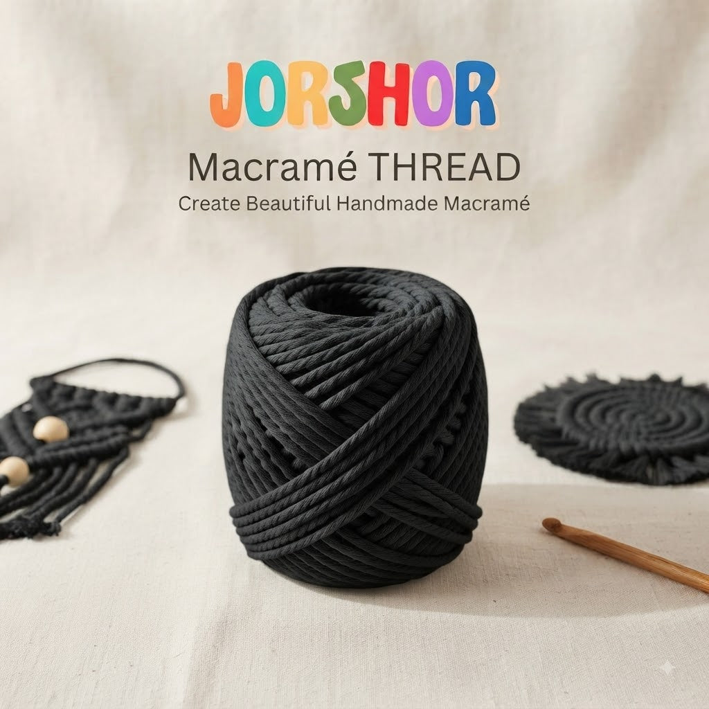 Macramé Thread– 200g ( Black Colour )