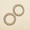 Gold Pearl Bordered Round Ring – Thread Wrapped Hoop Base for Jewellery, Torana & Craft (Pack of 2)