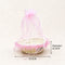 Woven Basket with Pink Organza Bag | Return Gift, Wedding Favour, Baby Shower & Hamper Basket (16.5 cm)