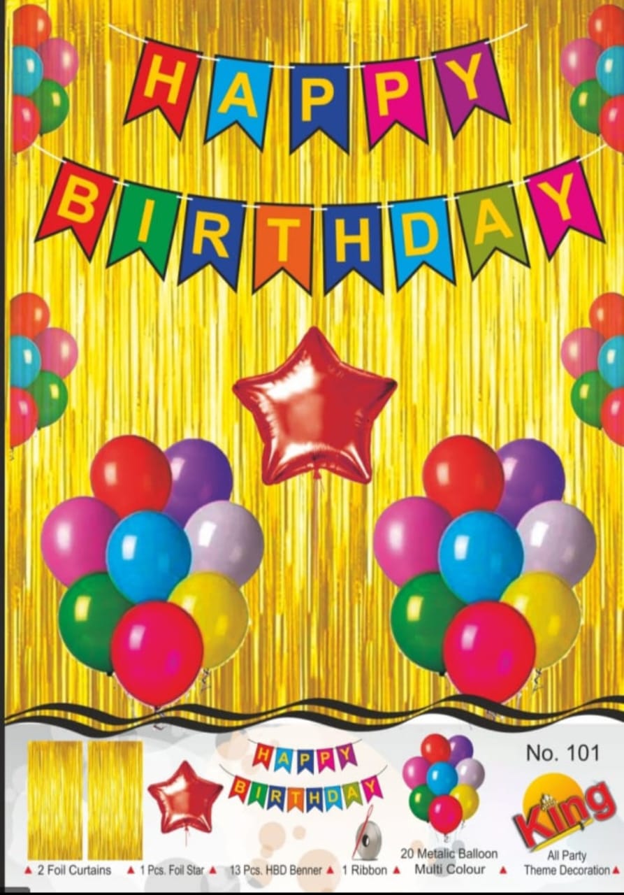 multi color birthday kit