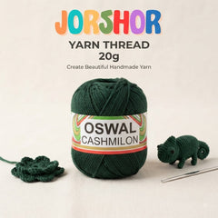 Oswal Cashmilon Yarn Thread – 20g ( Dark Olive Green)