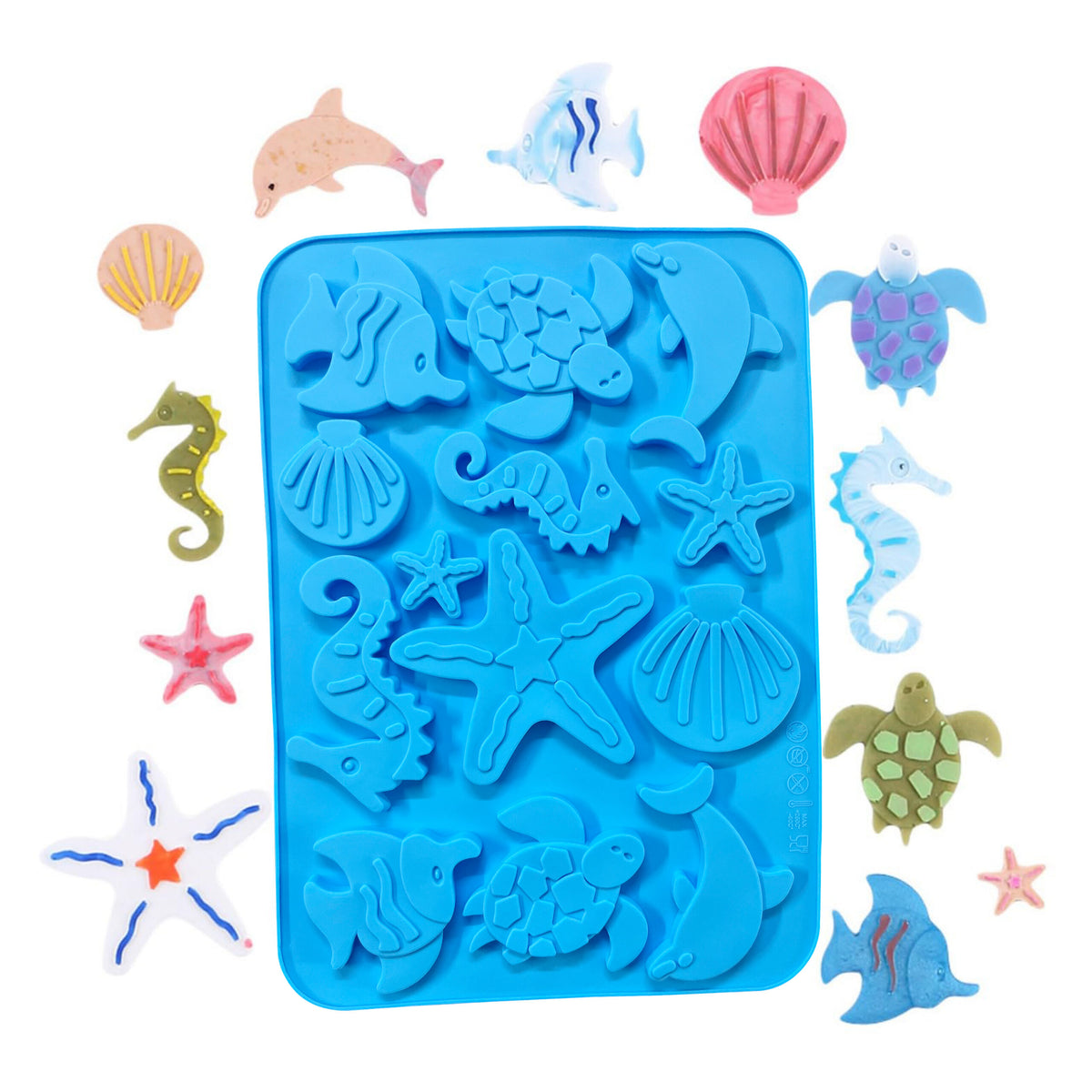Ocean Animals Mix Silicone Mould for Candle Concrete Casting
