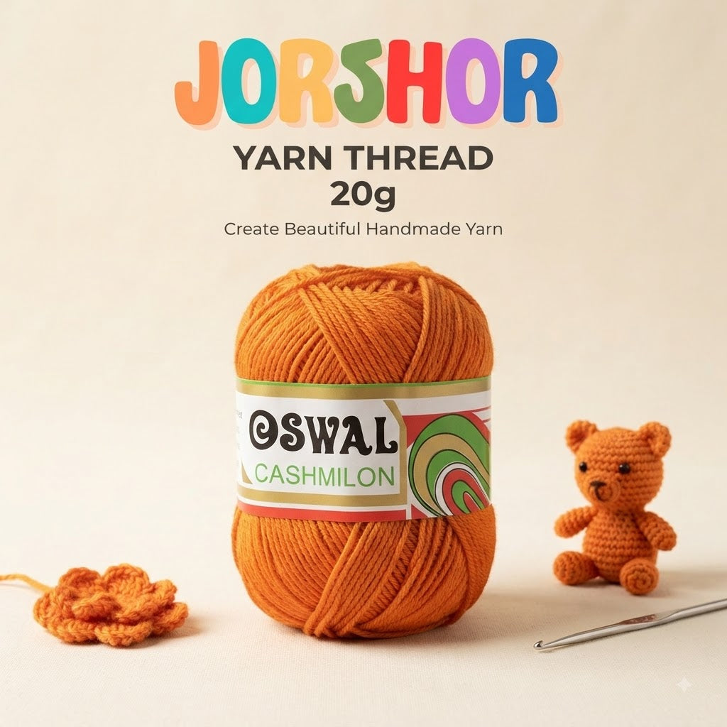 Oswal Cashmilon Yarn Thread – 20g ( Dark Orange Colour )
