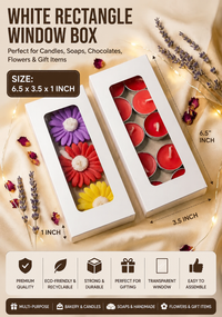 Tea Light Candle Packing Box with Transparent Window