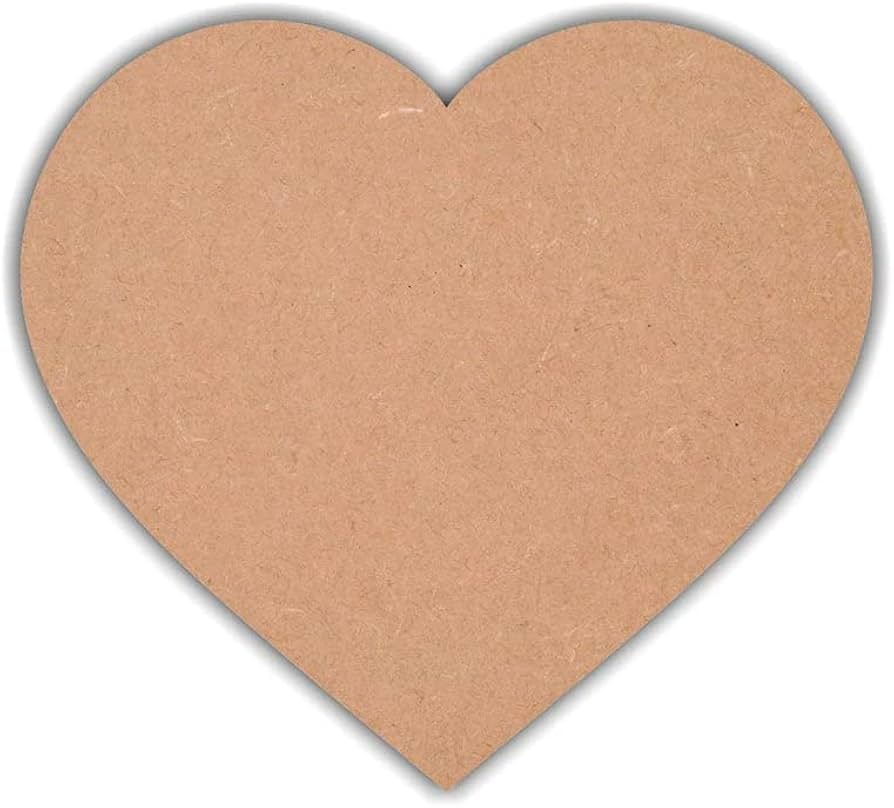 Plain Heart MDF Cutout Shapes for Painting & Craft – Wooden DIY MDF Board