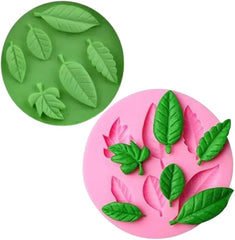 Pink leaf 6 cavity mould for resin and candle making art