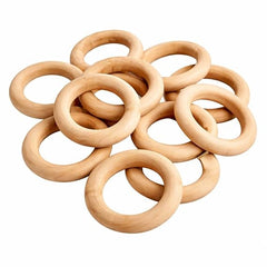Natural Wooden Ring for Macrame