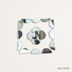 Half Moon Mirror Pieces 1.4 cm | Semicircle Glass Mirrors for Lippan Art, Mandala, Resin & DIY Craft