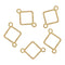 Golden Resin Rakhi Bezels(5 pcs) Diamond Shape
