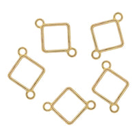 Golden Resin Rakhi Bezels(5 pcs) Diamond Shape