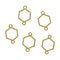 Golden Resin Rakhi Bezels(5 pcs) Hexagon Shape