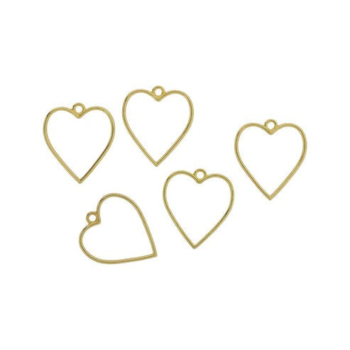 5 In 1 Golden Heart Bezels Set