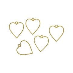 5 In 1 Golden Heart Bezels Set