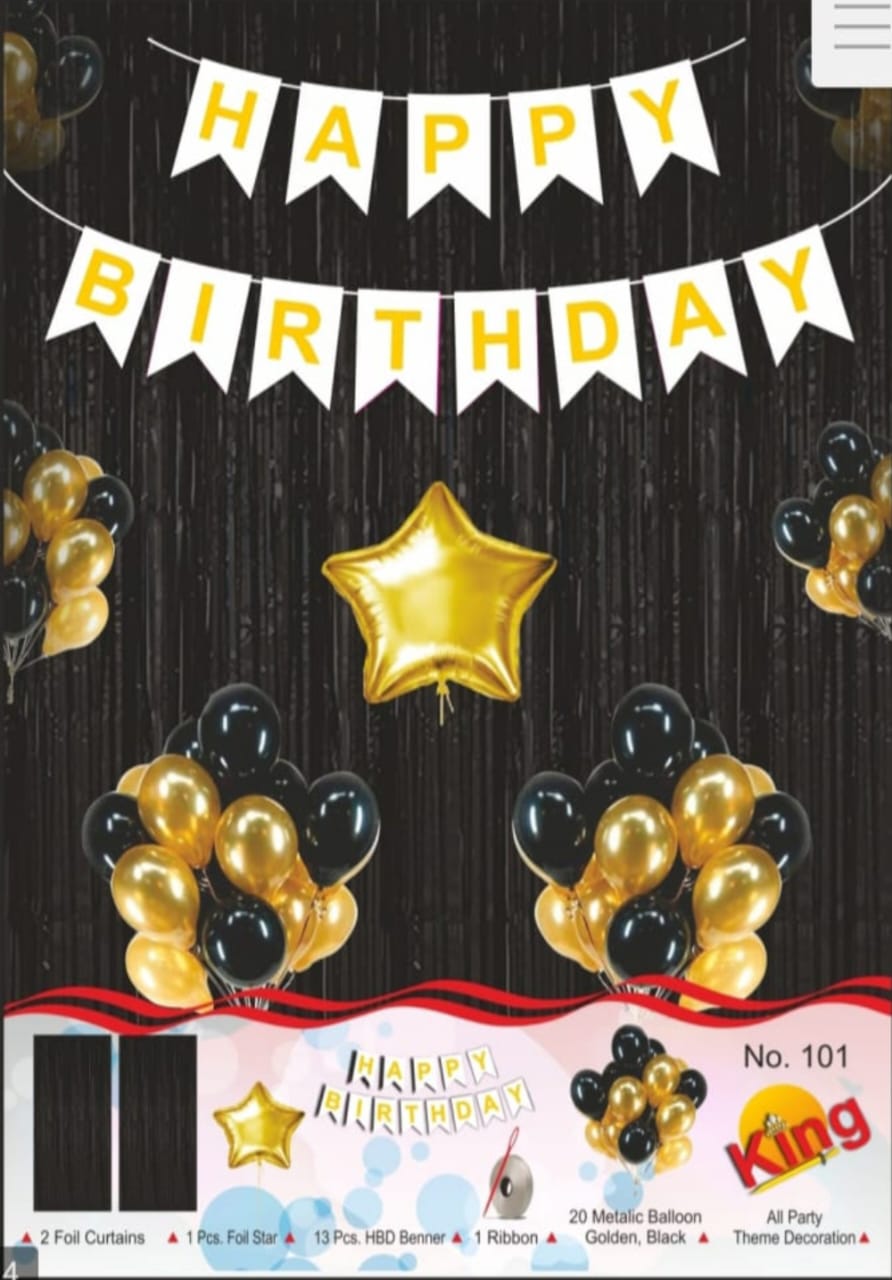 Black theme birthday kit