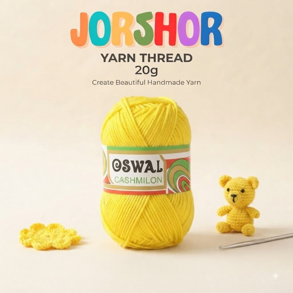 Oswal Cashmilon Yarn Thread – 20g ( Yellow Colour )
